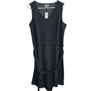 NWT Maurice's Black/White Striped Midi Dress Size 0